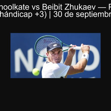Tristan Schoolkate vs Beibit Zhukaev — Pronóstico: Zhukaev (hándicap +3) | 30 de septiembre de 2025