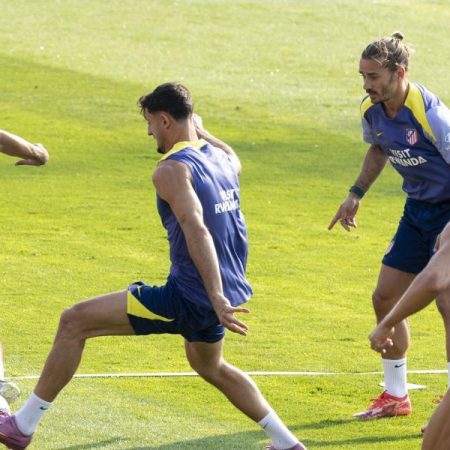 Una nueva ausencia en el entrenamiento del Atlético