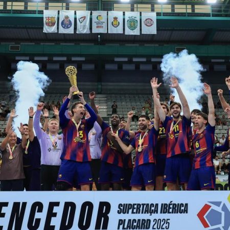 31-31 (4-3). El Barça mantiene su pleno en la Supercopa Ibérica tras ganar en los penaltis