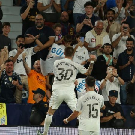 Mastantuono se estrena como goleador con el Real Madrid