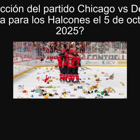 Predicción del partido Chicago vs Detroit: ¿Victoria para los Halcones el 5 de octubre de 2025?