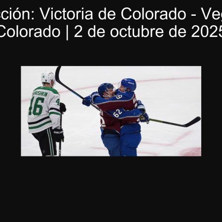 Predicción: Victoria de Colorado – Vegas vs Colorado | 2 de octubre de 2025