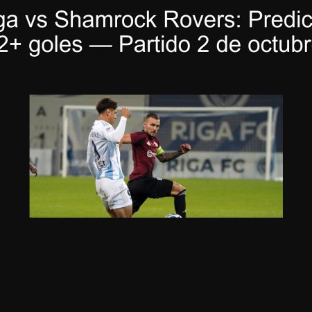 Sparta Praga vs Shamrock Rovers: Predicción Sparta gana por 2+ goles — Partido 2 de octubre de 2025