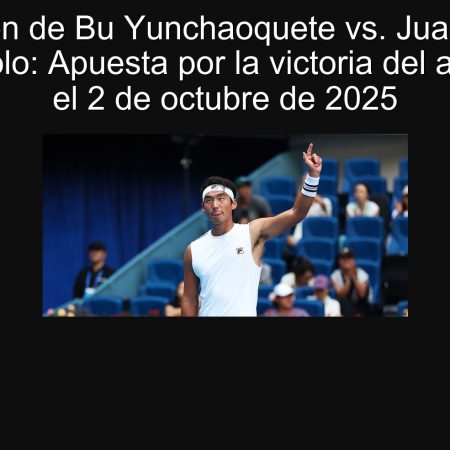 Predicción de Bu Yunchaoquete vs. Juan Manuel Cerúndolo: Apuesta por la victoria del argentino el 2 de octubre de 2025