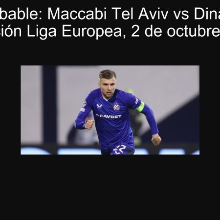 Empate probable: Maccabi Tel Aviv vs Dinamo Zagreb – Predicción Liga Europea, 2 de octubre de 2025