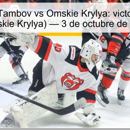 Pronóstico Tambov vs Omskie Krylya: victoria visitante (Omskie Krylya) — 3 de octubre de 2025