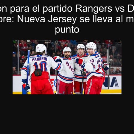 Predicción para el partido Rangers vs Devils el 3 de octubre: Nueva Jersey se lleva al menos un punto
