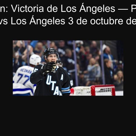 Predicción: Victoria de Los Ángeles — Predicción Utah vs Los Ángeles 3 de octubre de 2025