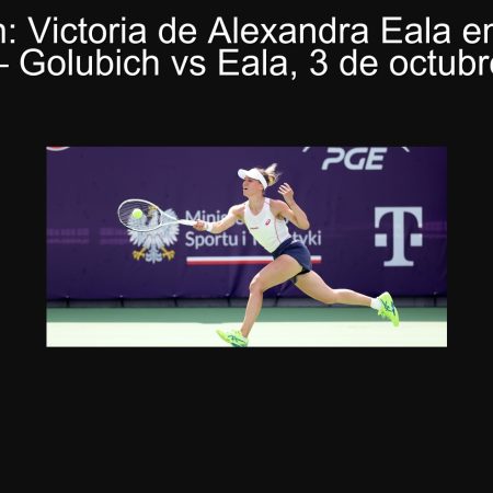 Predicción: Victoria de Alexandra Eala en Golubich vs Eala — Golubich vs Eala, 3 de octubre de 2025