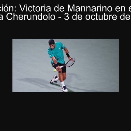 Predicción: Victoria de Mannarino en el duelo contra Cherundolo – 3 de octubre de 2025