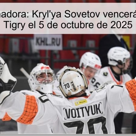 Apuesta ganadora: Kryl’ya Sovetov vencerá a Amurskie Tigry el 5 de octubre de 2025