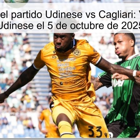 Predicción del partido Udinese vs Cagliari: Victoria para Udinese el 5 de octubre de 2025