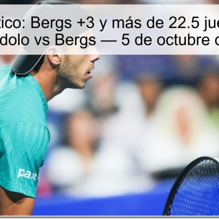 Pronóstico: Bergs +3 y más de 22.5 juegos en Cherundolo vs Bergs — 5 de octubre de 2025