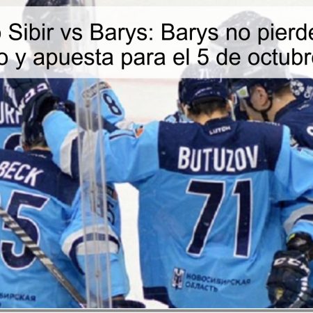 Pronóstico Sibir vs Barys: Barys no pierde (DNB) — Pronóstico y apuesta para el 5 de octubre de 2025