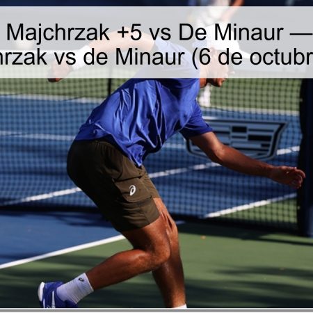 Predicción: Majchrzak +5 vs De Minaur — Pronóstico para Majchrzak vs de Minaur (6 de octubre de 2025)