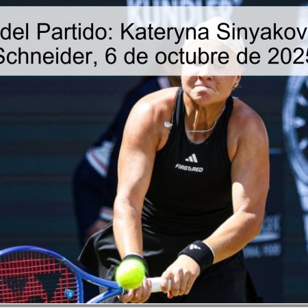Predicción del Partido: Kateryna Sinyakova vs. Diana Schneider, 6 de octubre de 2025