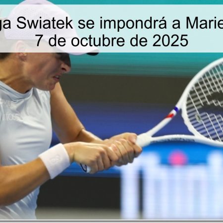 Predicción: Iga Swiatek se impondrá a Marie Bouzkova el 7 de octubre de 2025