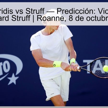 Sakellaridis vs Struff — Predicción: Victoria de Jan-Lennard Struff | Roanne, 8 de octubre de 2025