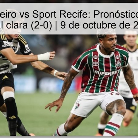 Atlético Mineiro vs Sport Recife: Pronóstico — Victoria local clara (2-0) | 9 de octubre de 2025