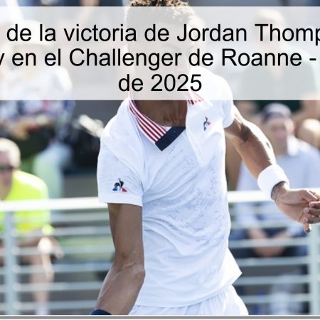 Predicción de la victoria de Jordan Thompson sobre Kelvin Emery en el Challenger de Roanne – 9 de octubre de 2025