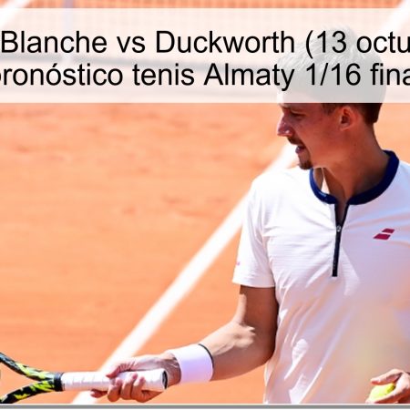 Predicción Blanche vs Duckworth (13 octubre 2025) – pronóstico tenis Almaty 1/16 final