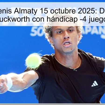 Predicción tenis Almaty 15 octubre 2025: Diallo vence a Duckworth con hándicap -4 juegos