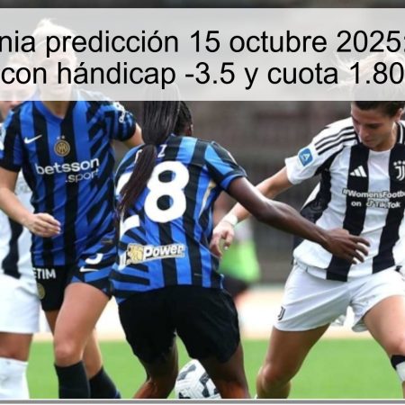 Inter vs Vllaznia predicción 15 octubre 2025: Inter ganará con hándicap -3.5 y cuota 1.80