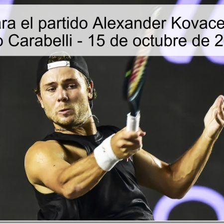 Predicción para el partido Alexander Kovacevic vs Camilo Ugo Carabelli – 15 de octubre de 2025