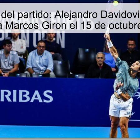 Previsión del partido: Alejandro Davidovich Fokina vencerá a Marcos Giron el 15 de octubre de 2025