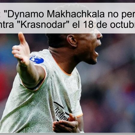 Predicción: “Dynamo Makhachkala no perderá” en el partido contra “Krasnodar” el 18 de octubre de 2025