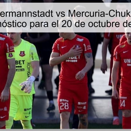 Predicción Hermannstadt vs Mercuria-Chuk: Empate 1-1 – Pronóstico para el 20 de octubre de 2025