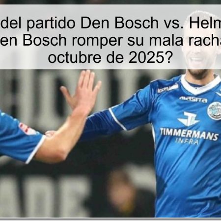 Predicción del partido Den Bosch vs. Helmond Sport: ¿Podrá Den Bosch romper su mala racha el 21 de octubre de 2025?