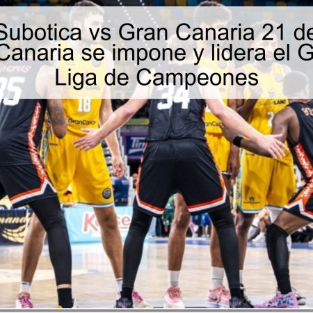 Predicción Subotica vs Gran Canaria 21 de octubre de 2025: Gran Canaria se impone y lidera el Grupo N en la Liga de Campeones