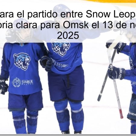 Predicción para el partido entre Snow Leopards y Omsk Hawks: victoria clara para Omsk el 13 de noviembre de 2025