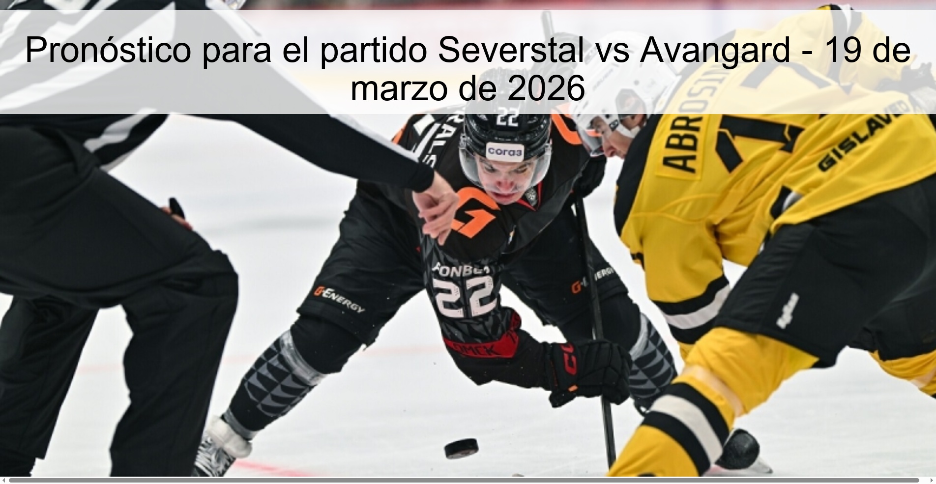 Prediction For The Severstal Vs Avangard Match