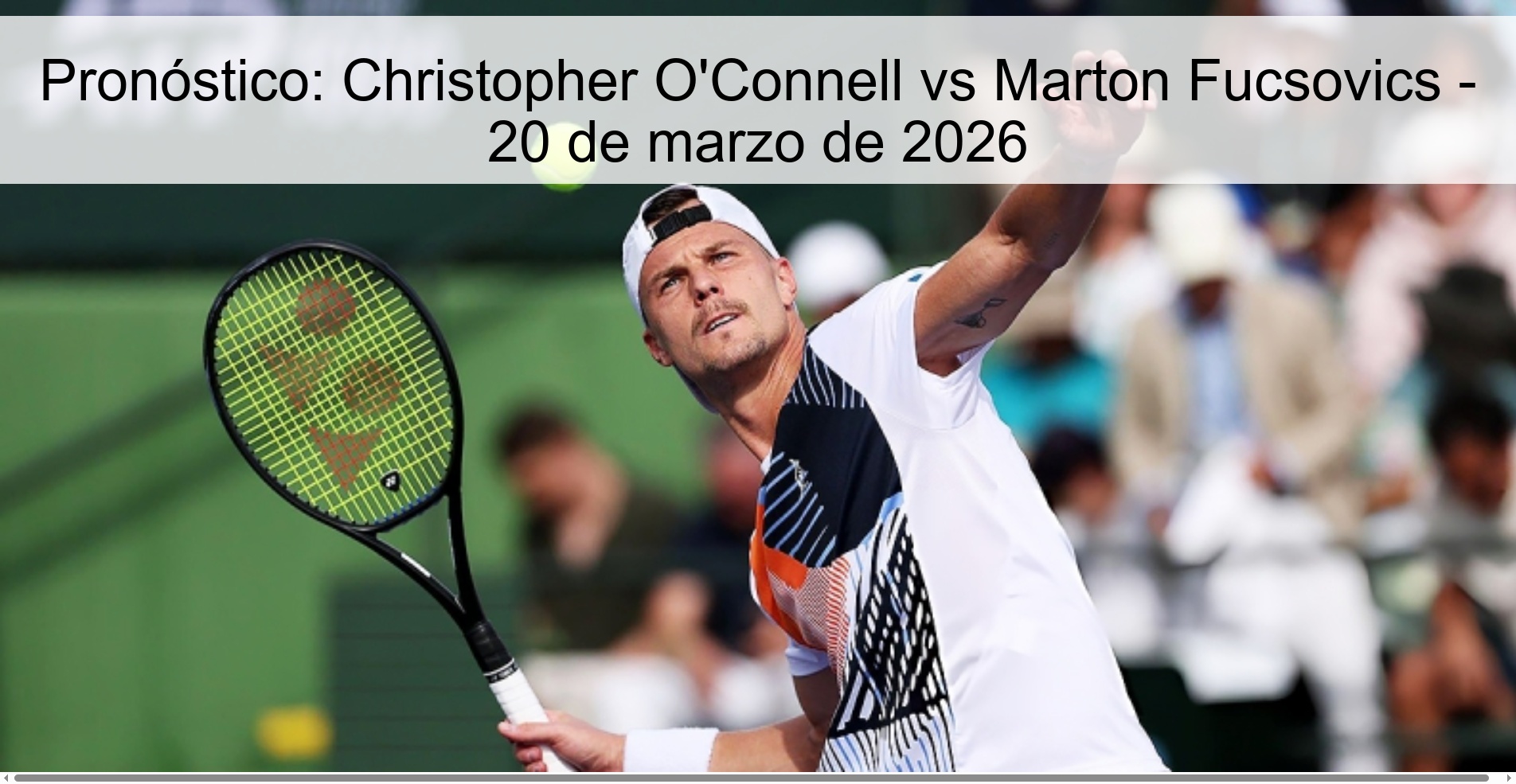 Prediction: Christopher O'Connell Vs Marton Fucsovics
