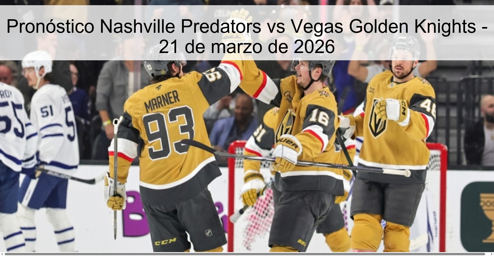 Nashville Predators Vs Vegas Golden Knights Prediction
