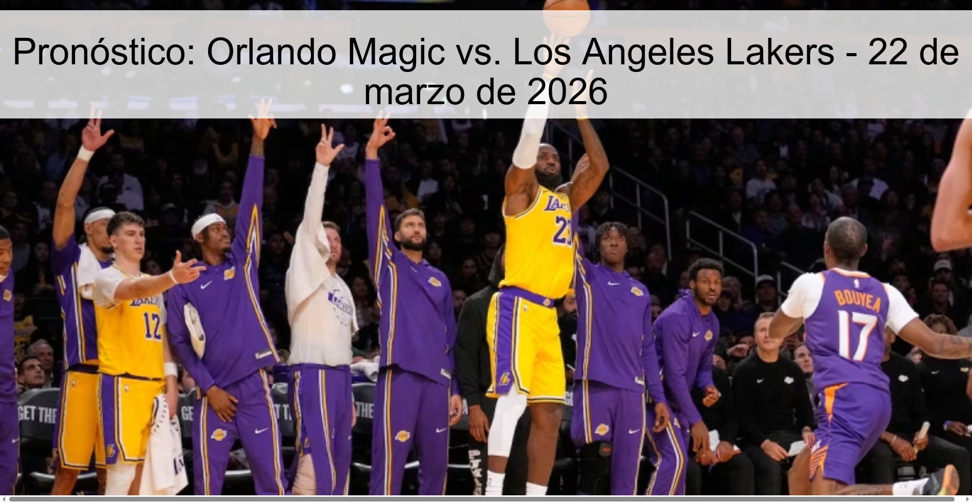 Prediction: Orlando Magic Vs. Los Angeles Lakers