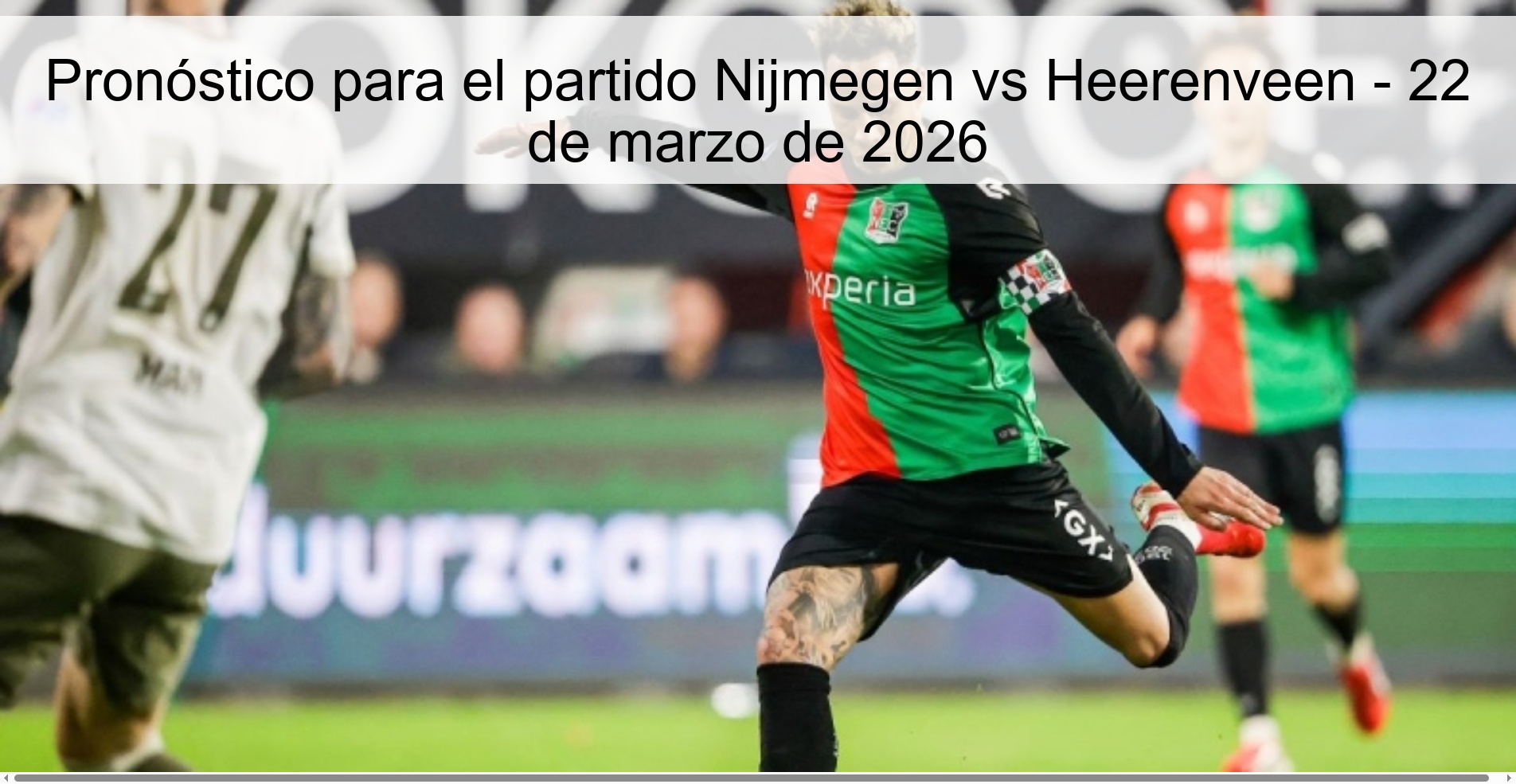 Prediction For The Match Nijmegen Vs Heerenveen