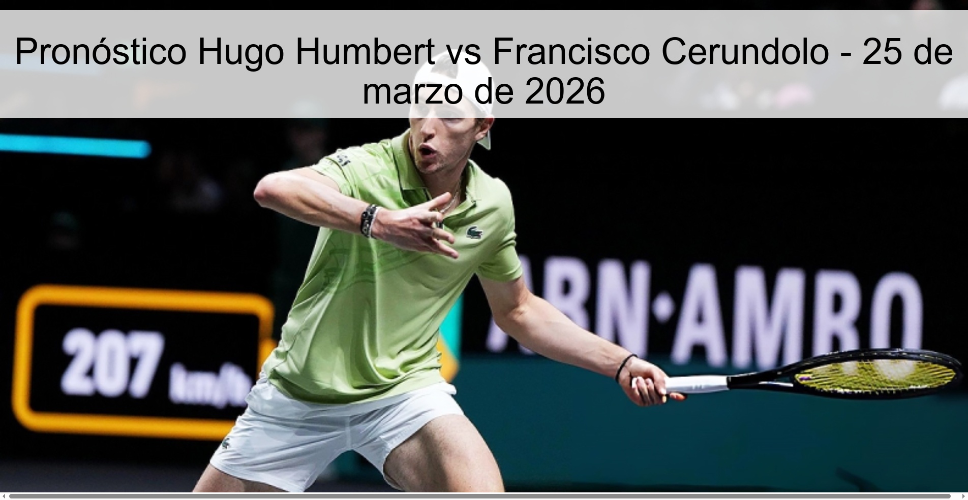 Hugo Humbert Vs Francisco Cerundolo Prediction