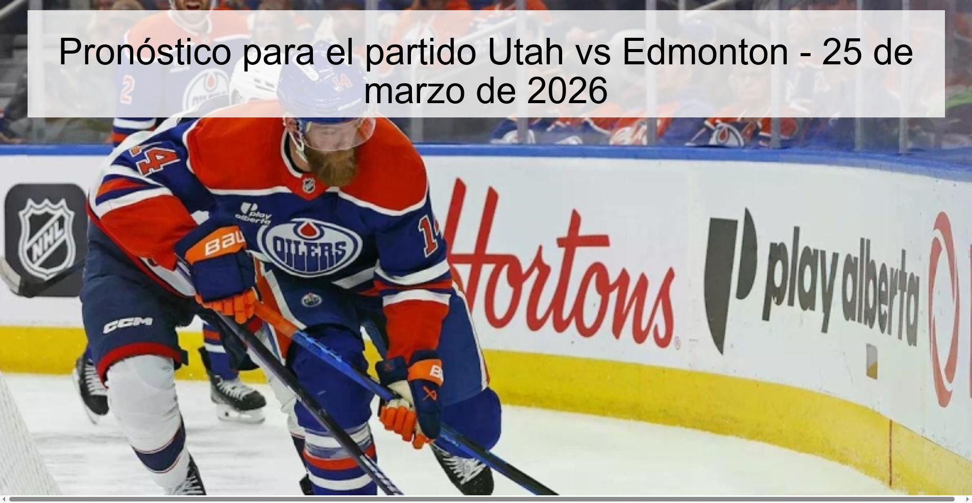 Prediction For The Utah Vs Edmonton Game