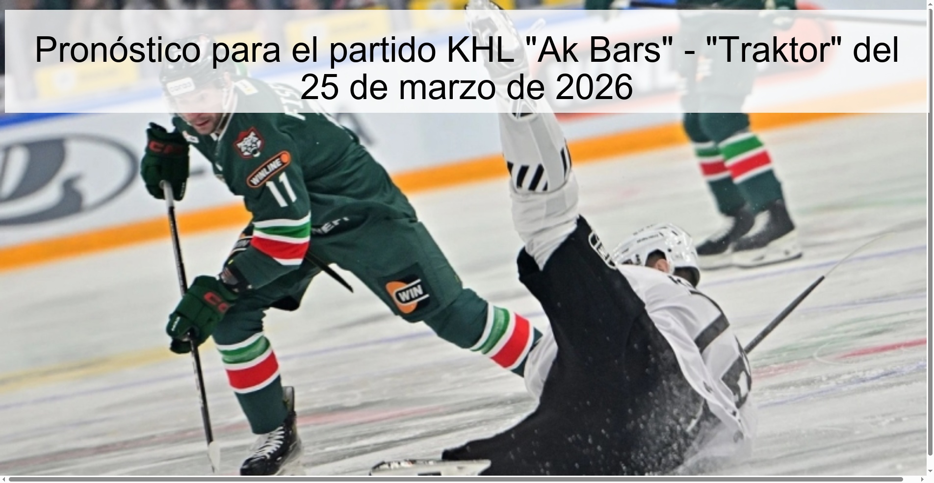 Forecast For The Match KHL “Ak Bars”