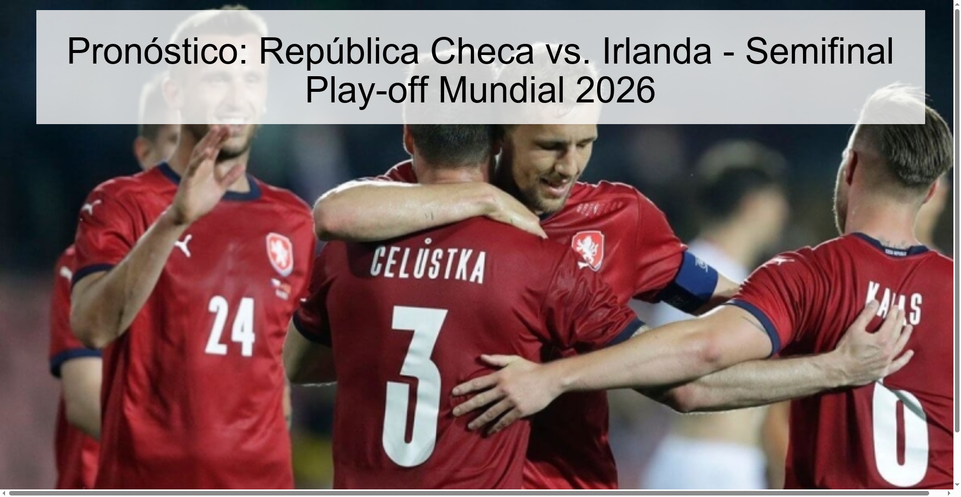 Prediction: Czech Republic Vs. Ireland