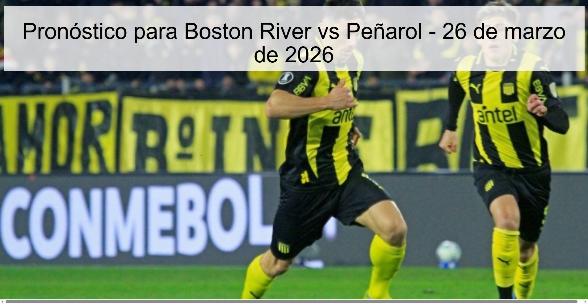 Prediction For Boston River Vs Peñarol