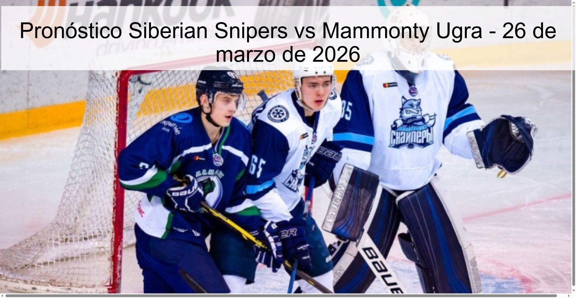 Siberian Snipers Vs Mammonty Ugra Prediction