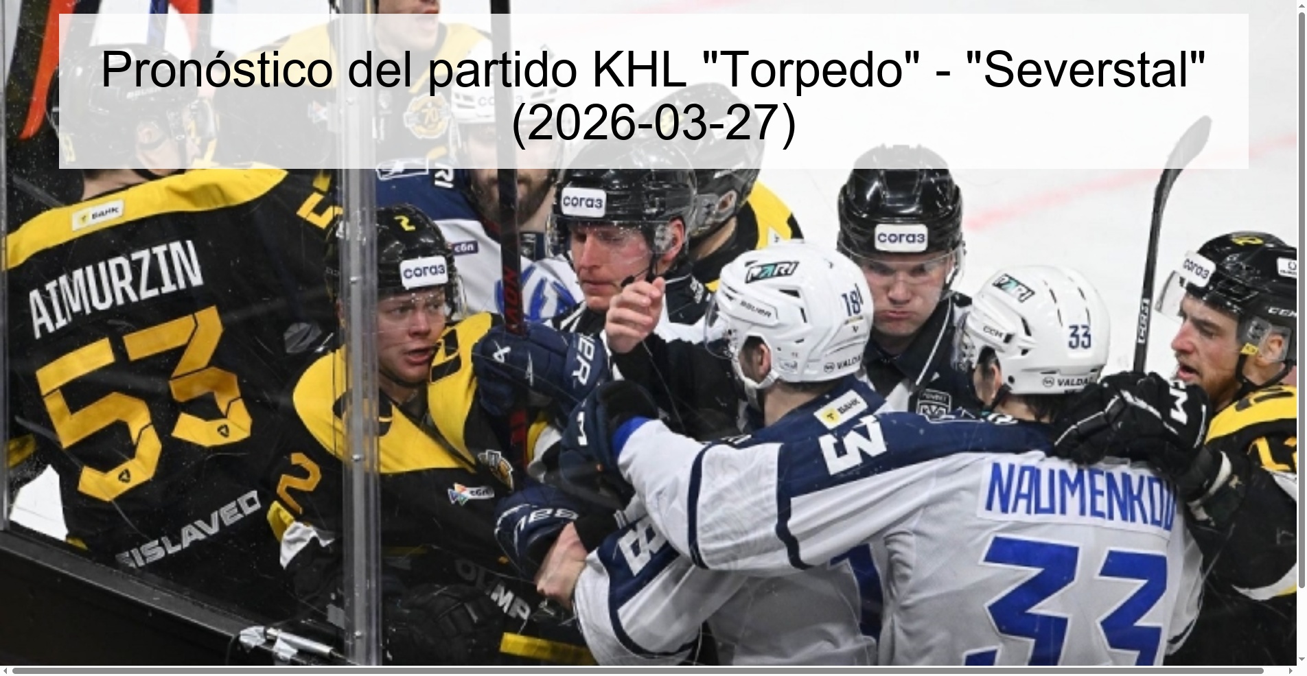KHL “Torpedo” Match Prediction