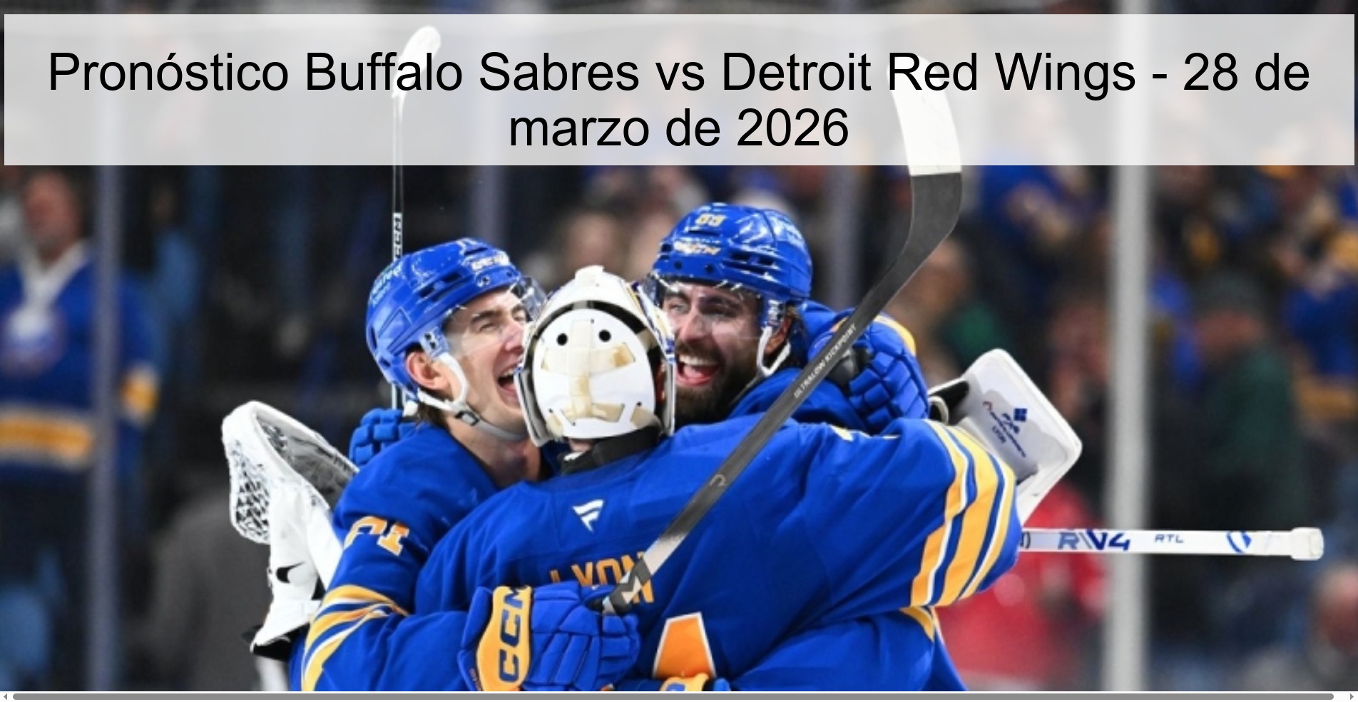 Buffalo Sabers Vs Detroit Red Wings Prediction