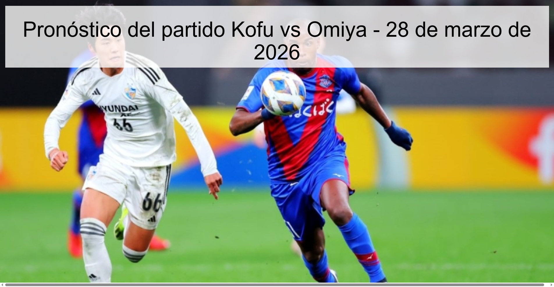 Kofu Vs Omiya Match Prediction