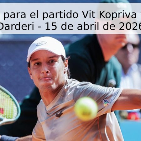 Pronóstico para el partido Vit Kopriva vs Luciano Darderi – 15 de abril de 2026